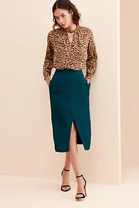 Endless Rose Textured Rib Pencil Skirt