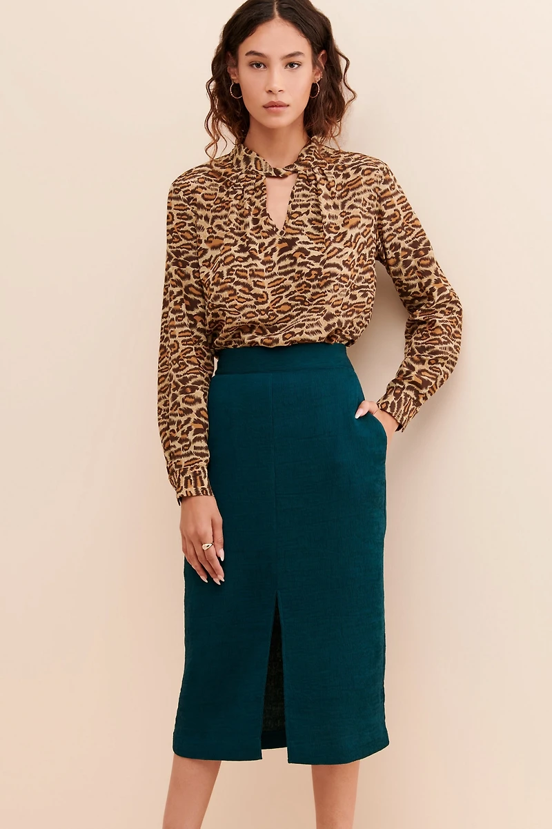 Endless Rose Textured Rib Pencil Skirt