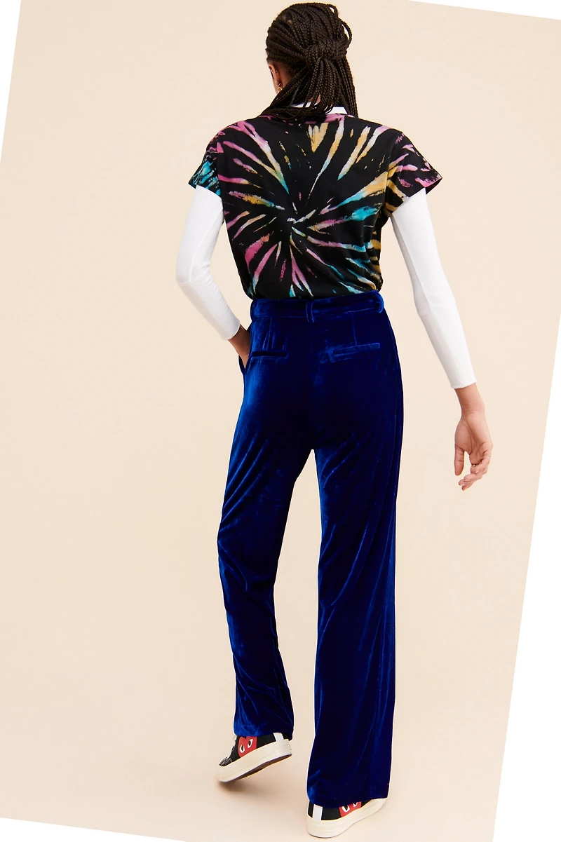 Endless Rose Veronica Velvet Wide-Leg Pant