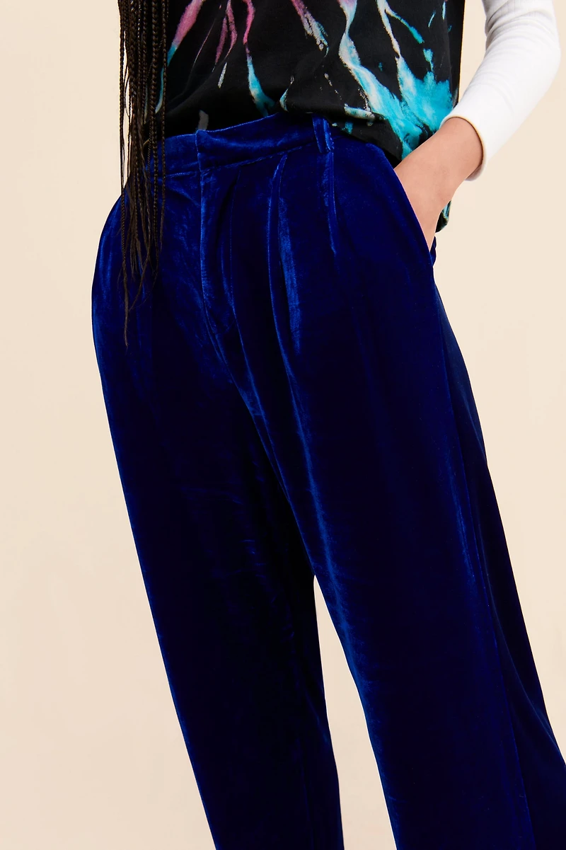 Endless Rose Veronica Velvet Wide-Leg Pant