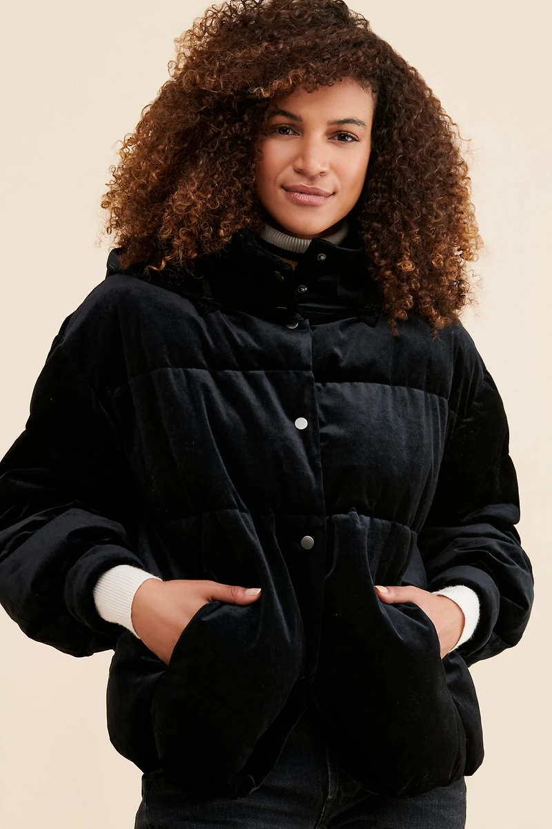 Bagatelle Velvet Puffer Jacket