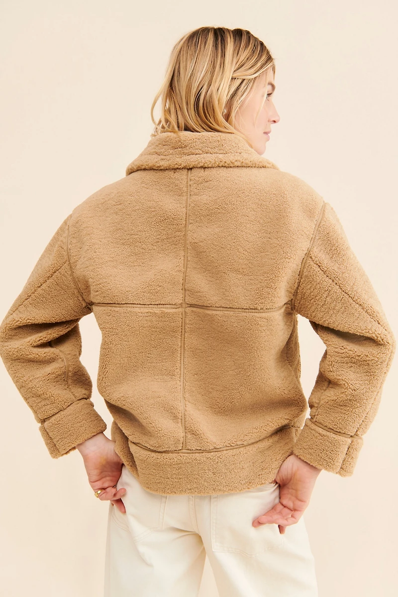 Relaxed Sherpa Moto Jacket