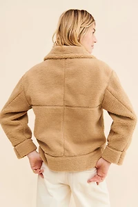 Relaxed Sherpa Moto Jacket