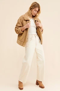 Relaxed Sherpa Moto Jacket