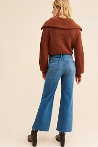 NOEND Denim Queen Wide Leg Crop Jeans