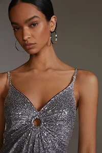 Ranna Gill Ombre-Sequin Jumpsuit
