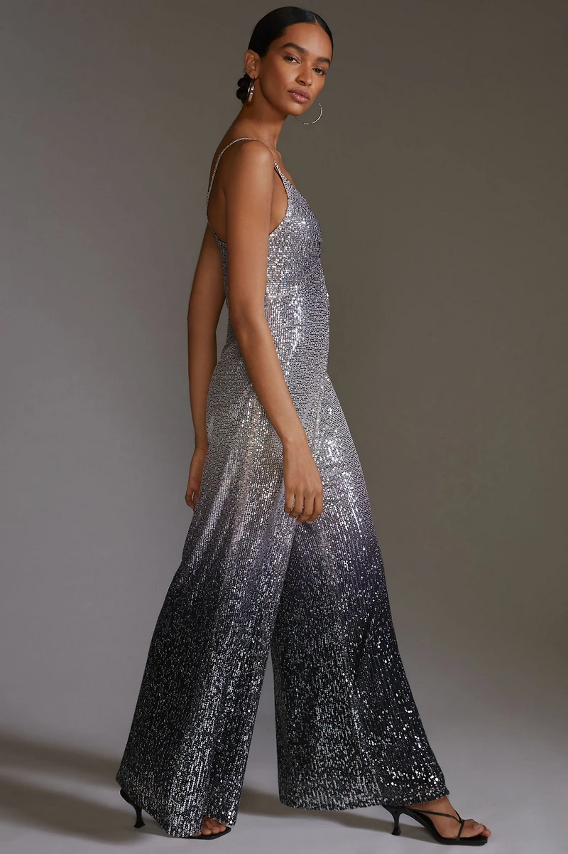 Ranna Gill Ombre-Sequin Jumpsuit