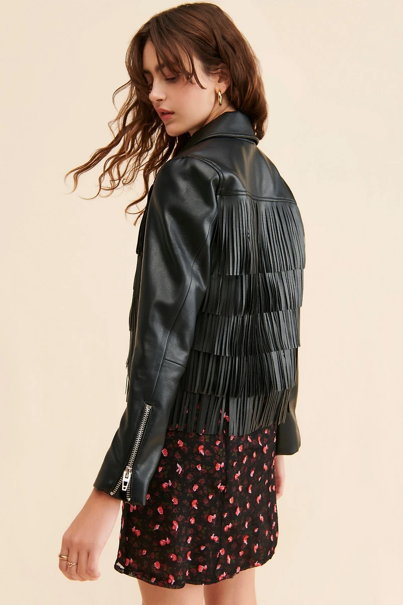 [BLANKNYC] Thrills And Frills Fringe Jacket
