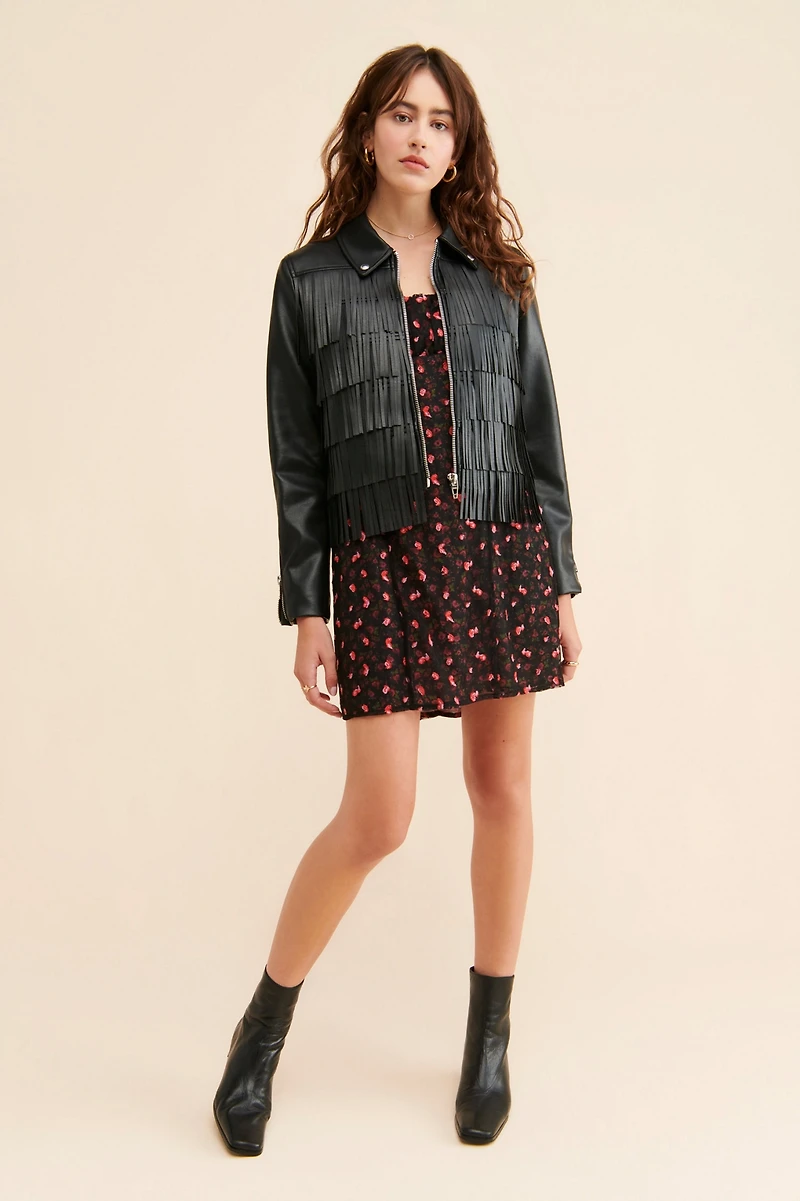 [BLANKNYC] Thrills And Frills Fringe Jacket