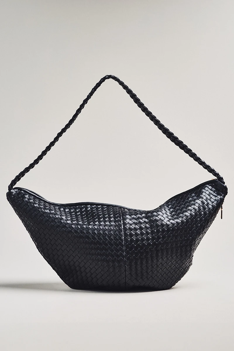 Melie Bianco Woven Crossbody Bag