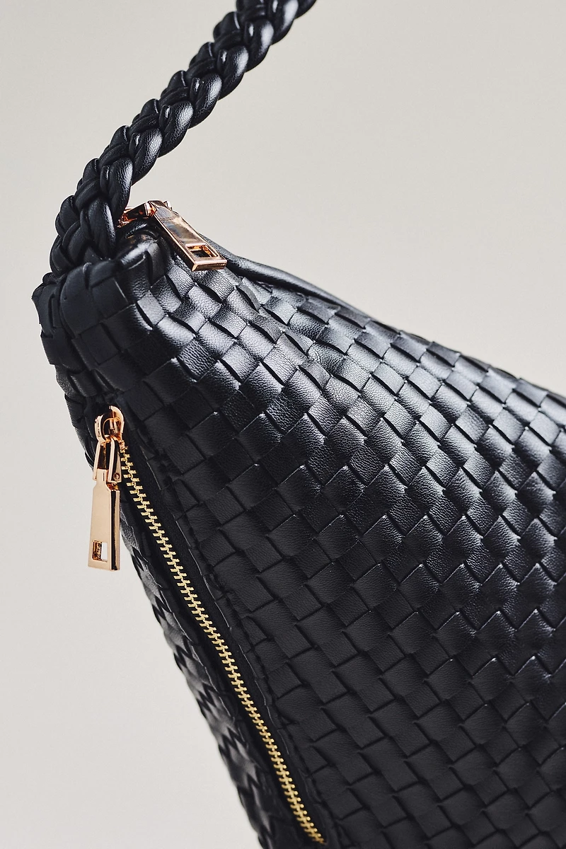 Melie Bianco Woven Crossbody Bag
