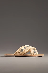 CAVERLEY Jenkin Embellished Shell Slide Sandals