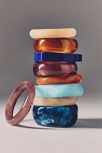Round Bangle Bracelets, Set of 3