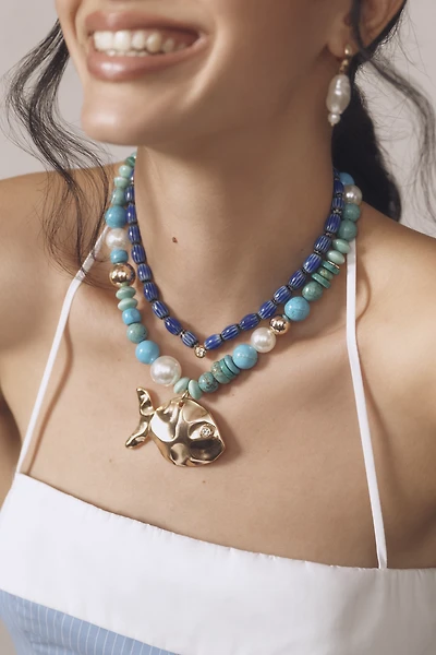 Beaded Icon Charm Necklace