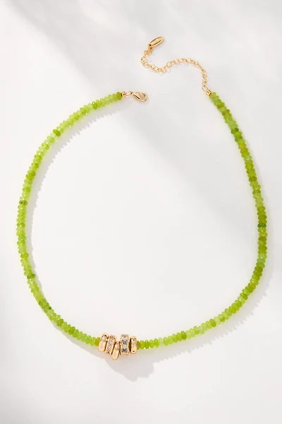 Round Charm Beaded Necklace