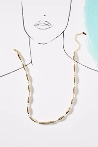 Delicate Pearl Metal Necklace