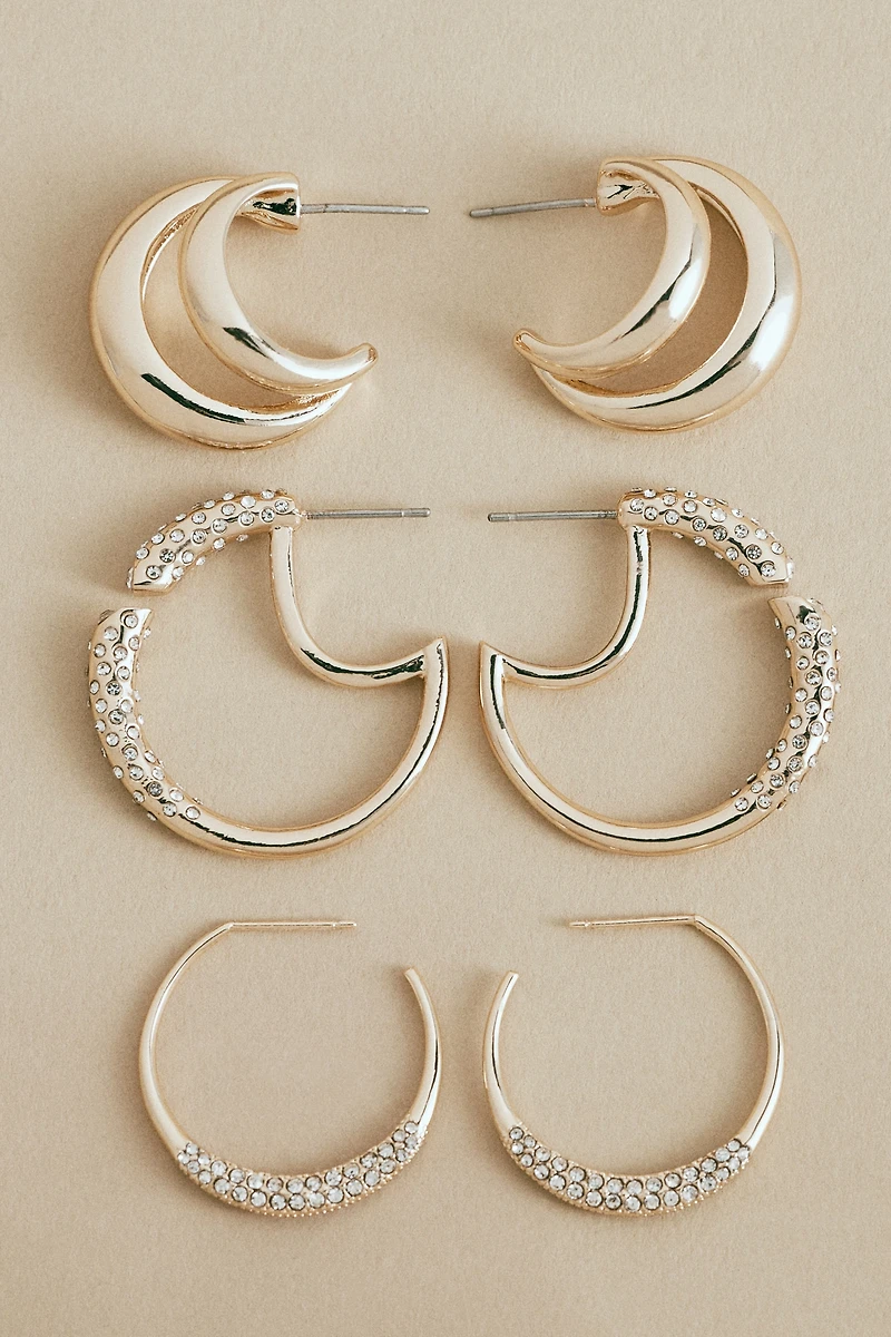Mixed Metal Hoop Earrings