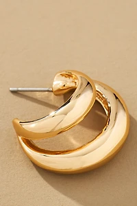 Mixed Metal Hoop Earrings