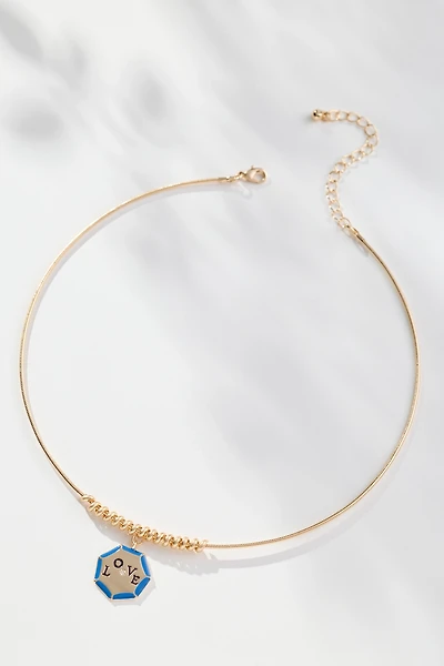 Octagon Charm Collar Necklace