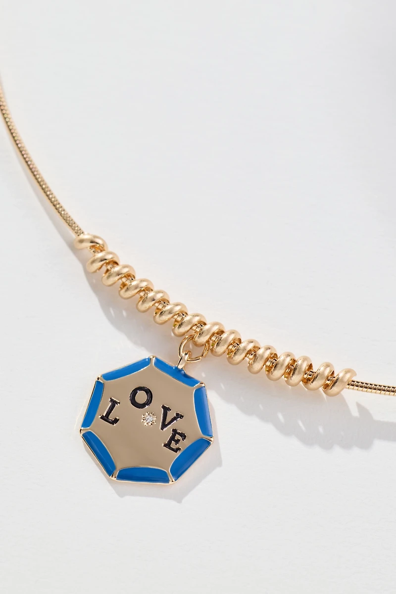 Octagon Charm Collar Necklace