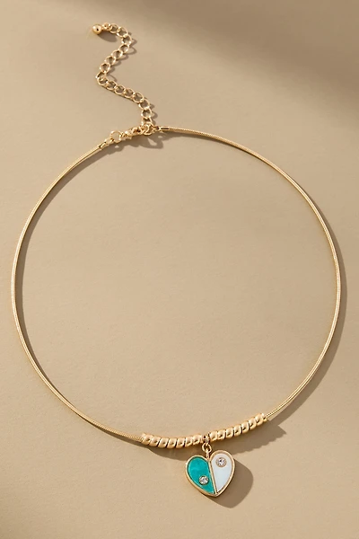 Heart Charm Collar Necklace