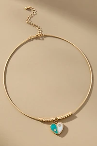 Heart Charm Collar Necklace