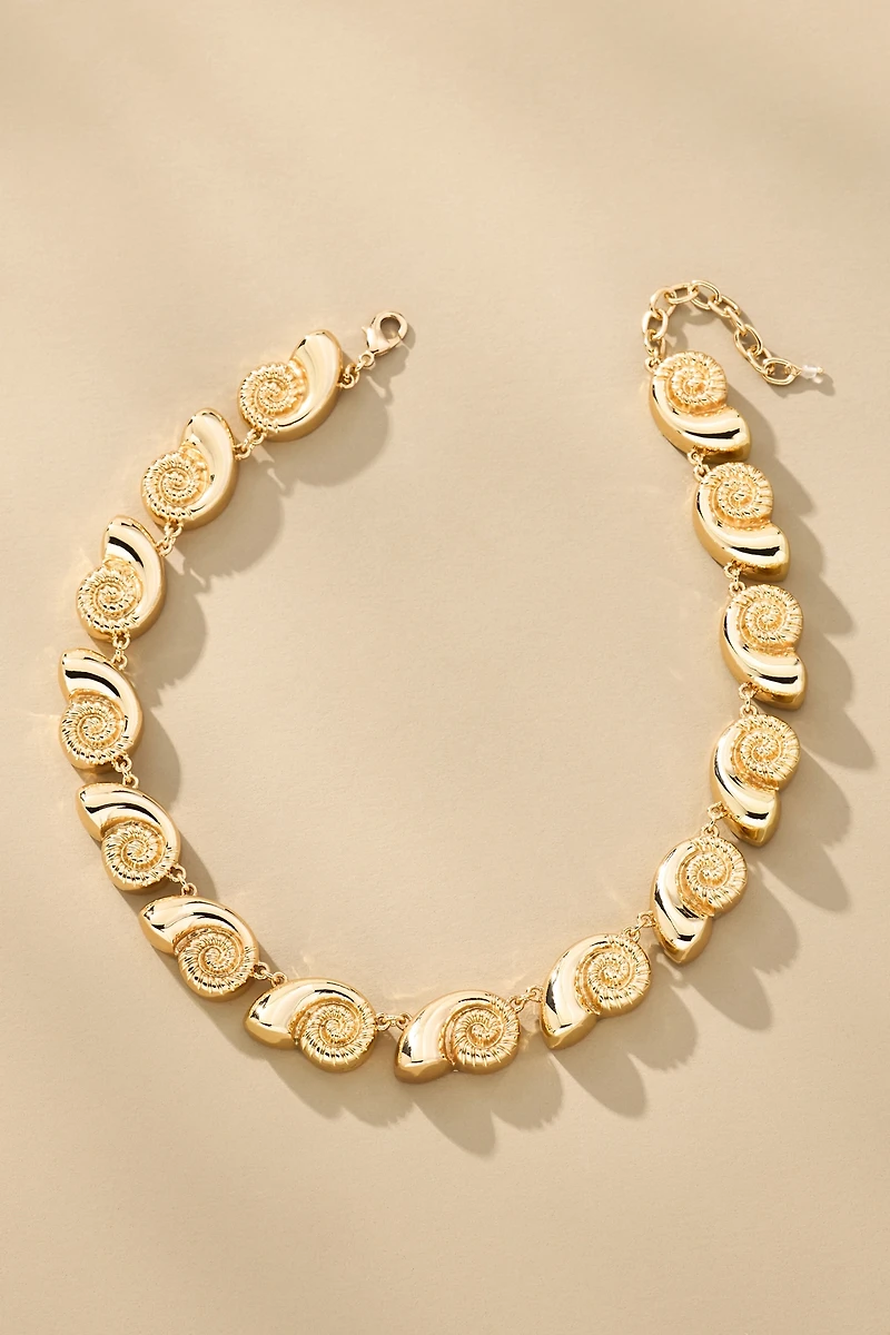 Metal Conch Collar Necklace
