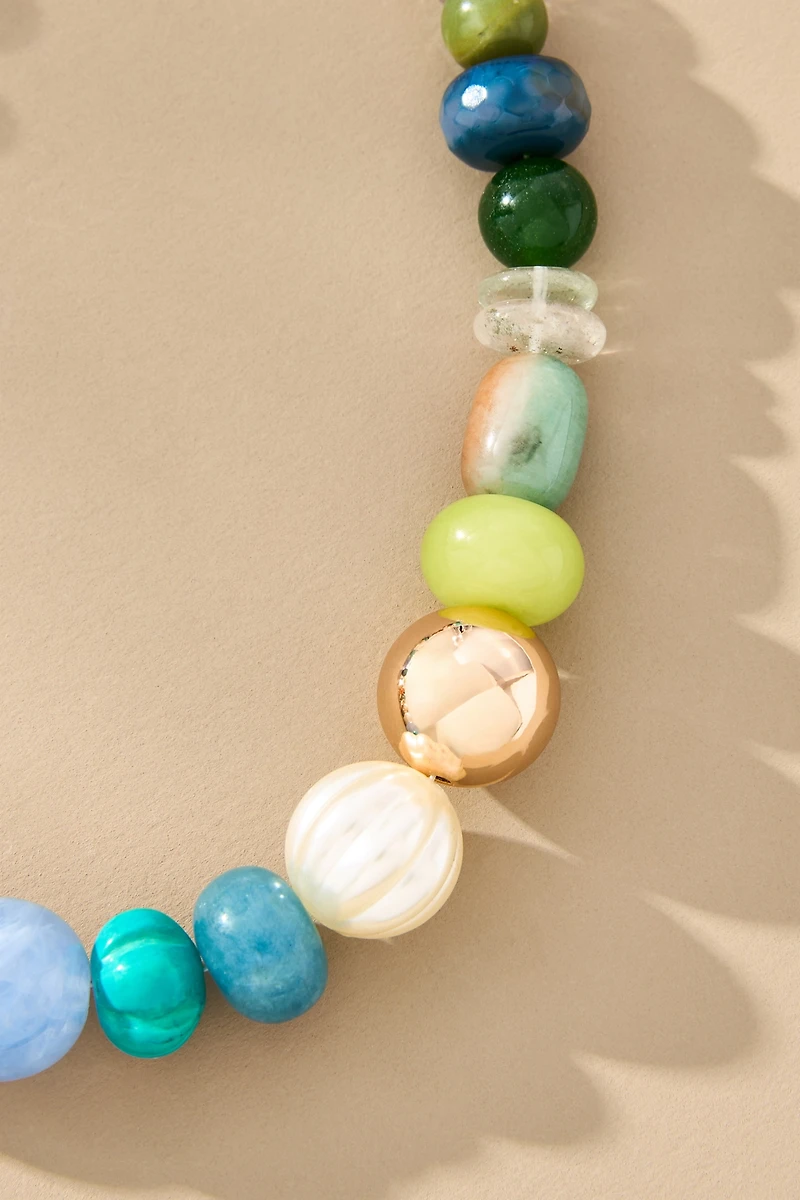 Beaded Tie Necklace