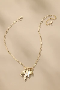 Fish Bar Charm Paperclip Necklace