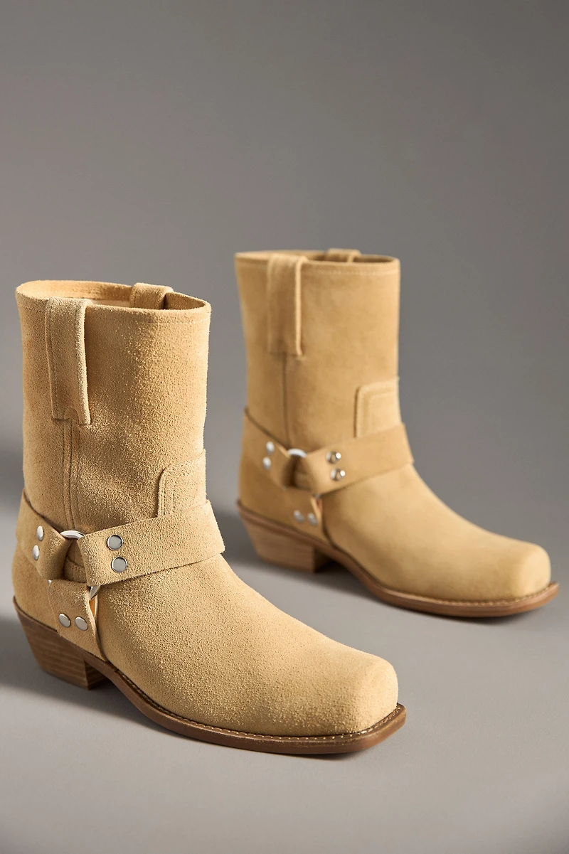 Jeffrey Campbell Waylon-Lo Square-Toe Western Ankle Boots