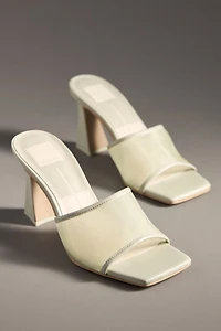 Dolce Vita Narda Mesh Square-Toe Sculpted Heel Mules