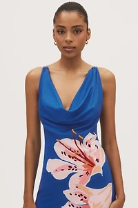 LEO LIN Imogen Silk Blend Maxi Dress
