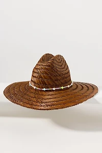 Wyeth Beaded Trim Straw Lifeguard Rancher
