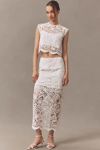 Sabina Musayev Rhodes Lace Crop Top