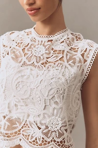 Sabina Musayev Rhodes Lace Crop Top