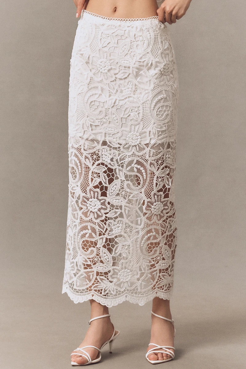 Sabina Musayev Lyon Lace Maxi Skirt
