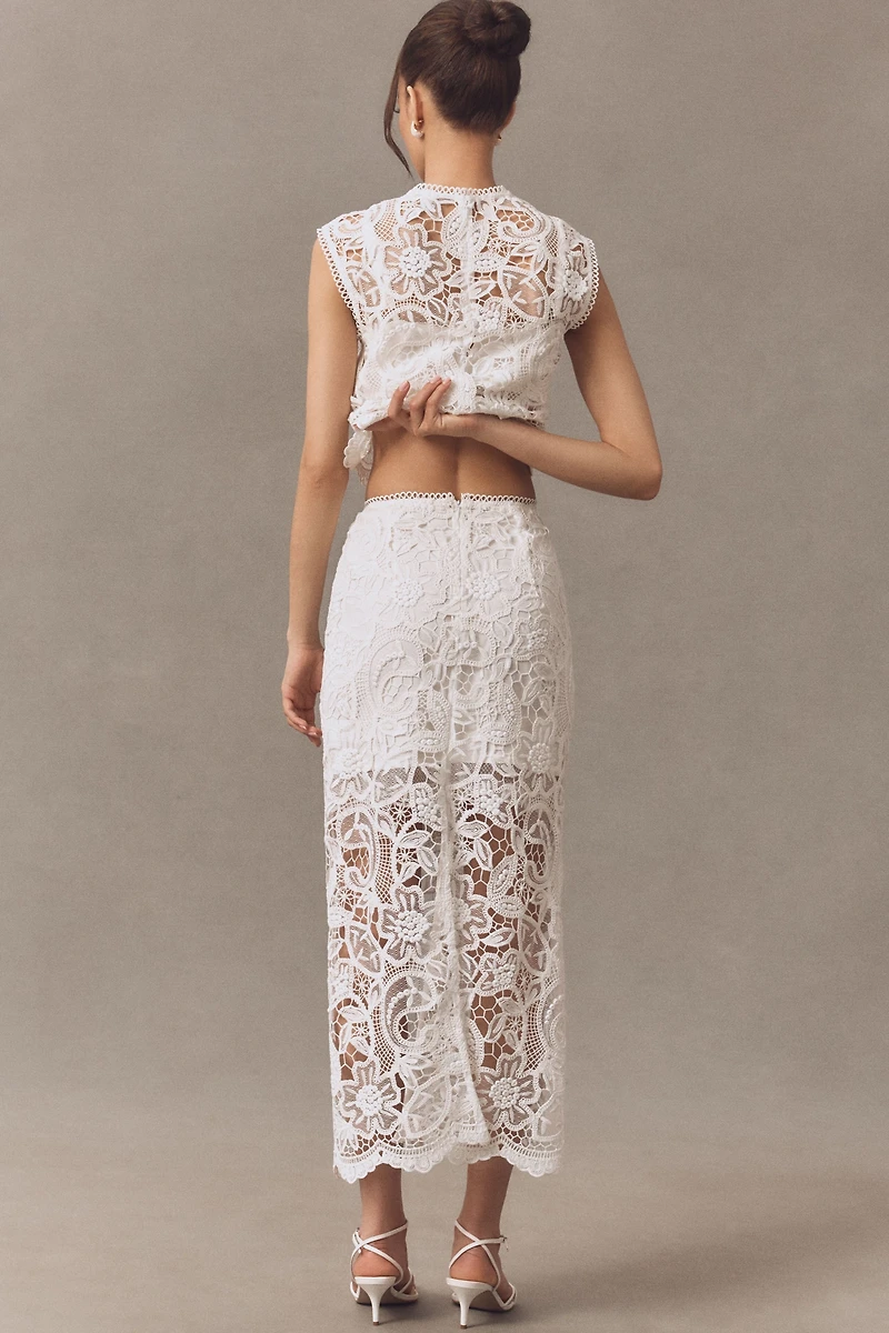 Sabina Musayev Lyon Lace Maxi Skirt