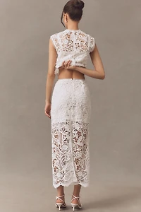 Sabina Musayev Lyon Lace Maxi Skirt
