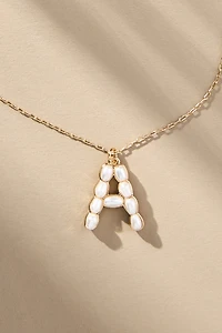 Pearl Monogram Chain Necklace