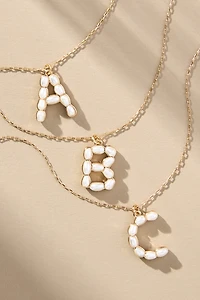 Pearl Monogram Chain Necklace