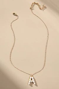 Pearl Monogram Chain Necklace