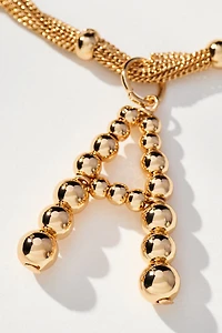 Beaded Letter Monogram Necklace