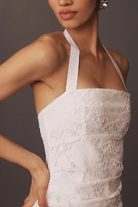 Delfi Collective Galina Halter Lace Eyelet Midi Dress