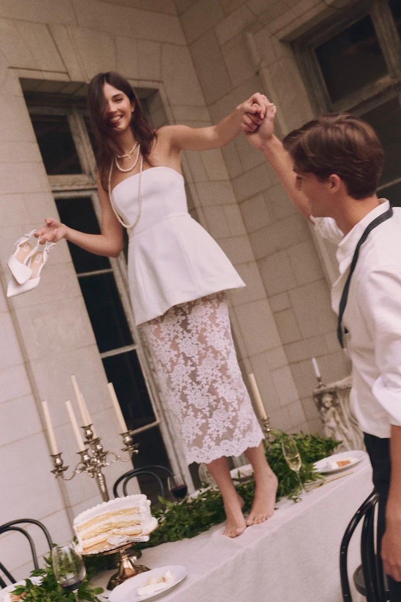 Delfi Collective Amaya Strapless Twofer Midi Dress