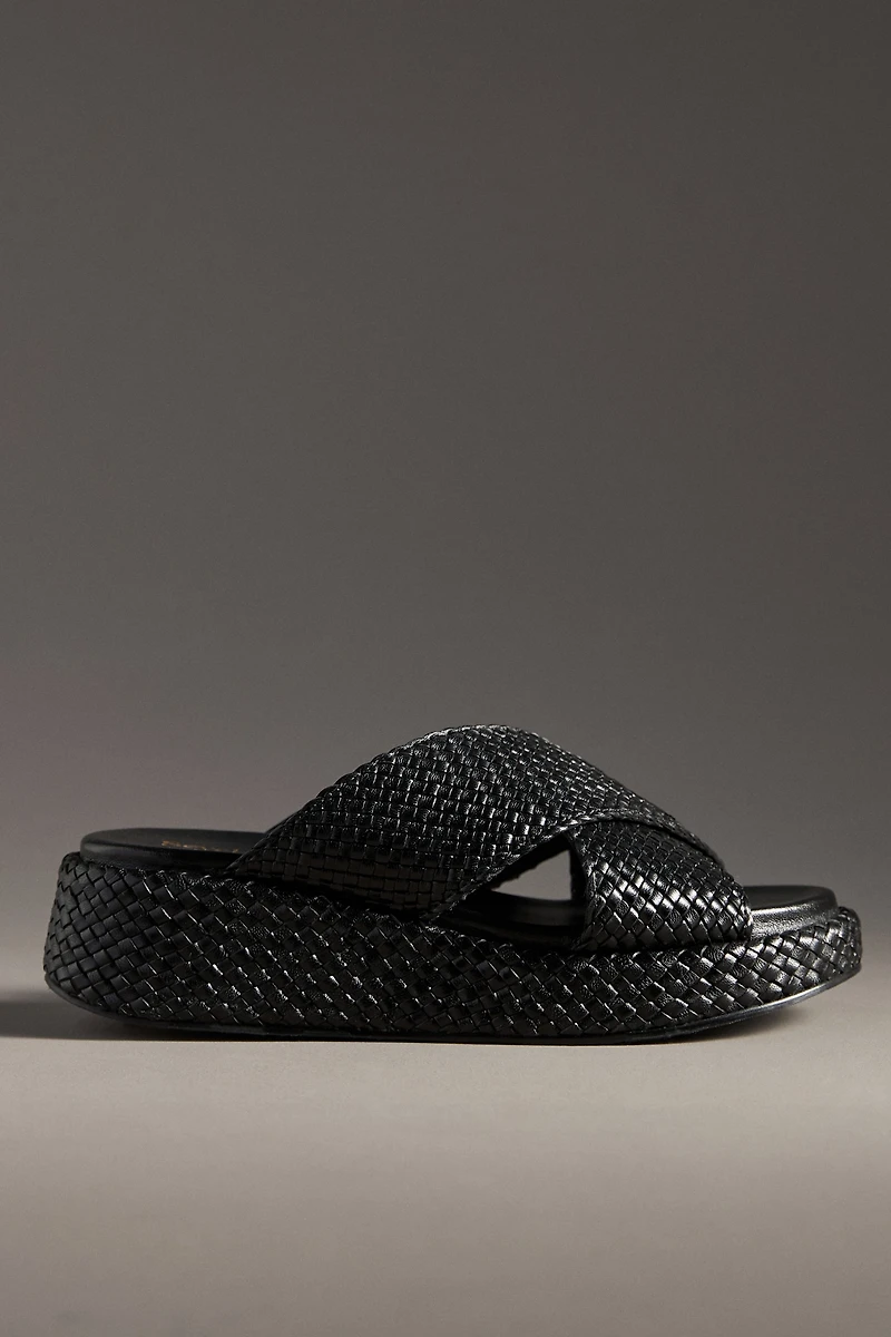 Seychelles Key West Woven Platform Slide Sandals