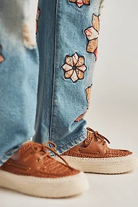 Dolce Vita x Anthropologie Raffia Platform Boat Shoes