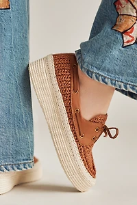 Dolce Vita x Anthropologie Raffia Platform Boat Shoes