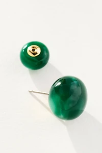 Delicate Colorful Glassy Post Earrings