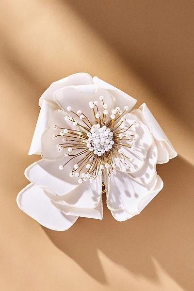 Twigs & Honey Hand-Embroidered Flower Hair Comb