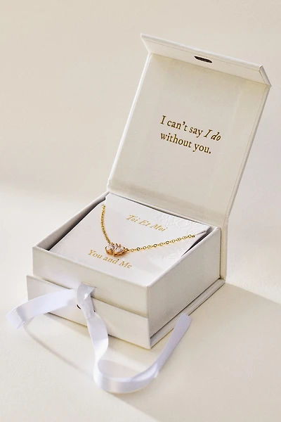 By Anthropologie Weddings Bridesmaid Pendant Necklace Gift Box